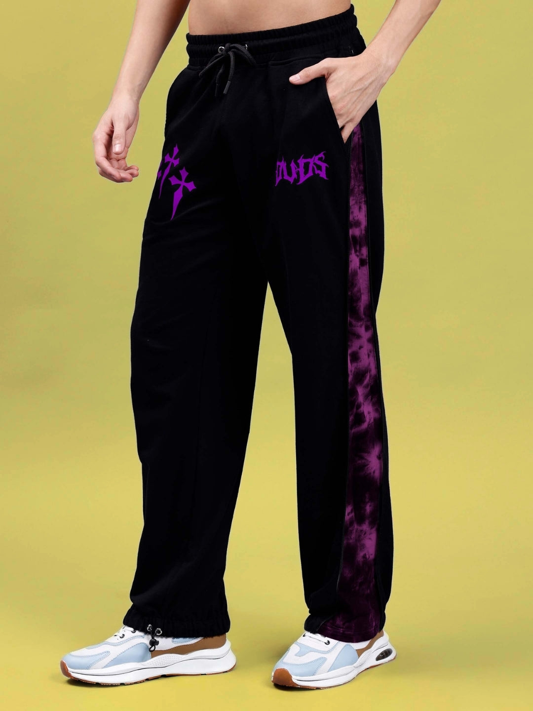 ZIPPER PANEL JOGGERS (PURPLE)