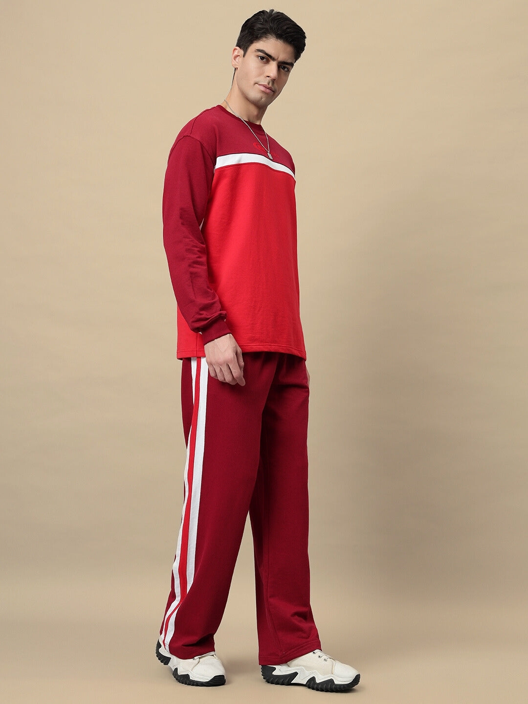 Zest Oversized CO-Ord Set (Maroon)