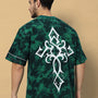 ICONIC TIE-DYE OVER-SIZED T-SHIRT (GREEN)