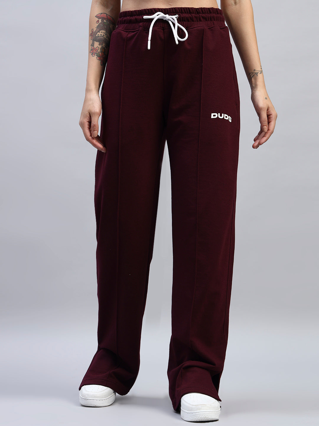 WOMEN'S ZION SIDE SLIT JOGGERS (MAROON)