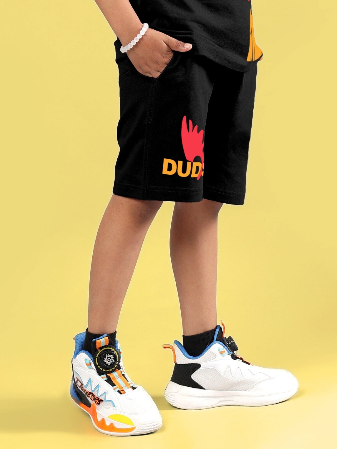 FUNNY CHICKEN PRINTED SHORTS FOR BOYS & GIRLS (BLACK)