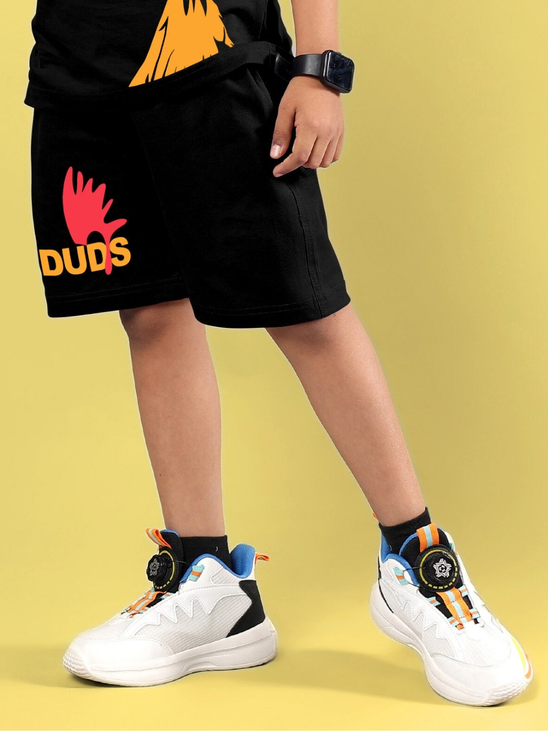 FUNNY CHICKEN PRINTED SHORTS FOR BOYS & GIRLS (BLACK)