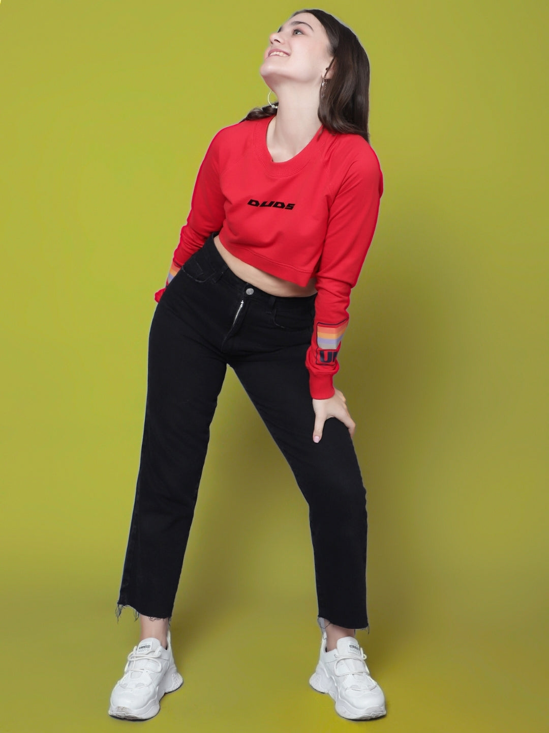 WOMEN'S UNO DUDS CROP-TOP (RED)