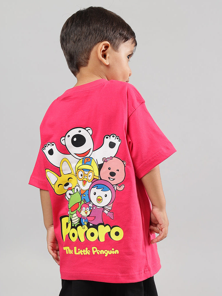 PORORO OVERSIZED T-SHIRT FOR BOYS & GIRLS (PINK)