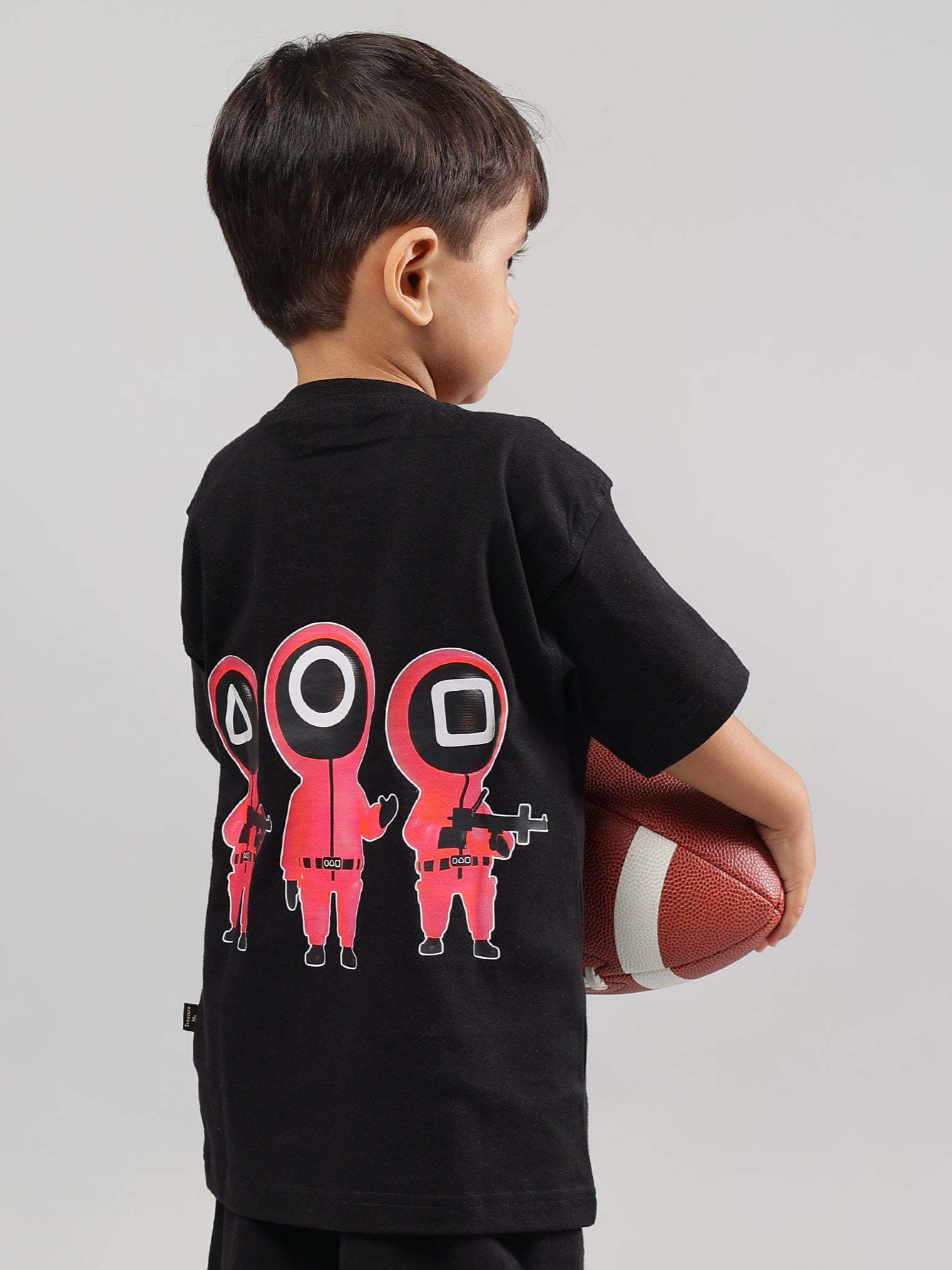 SQUID BATTLE T-SHIRT FOR BOYS & GIRLS (BLACK)