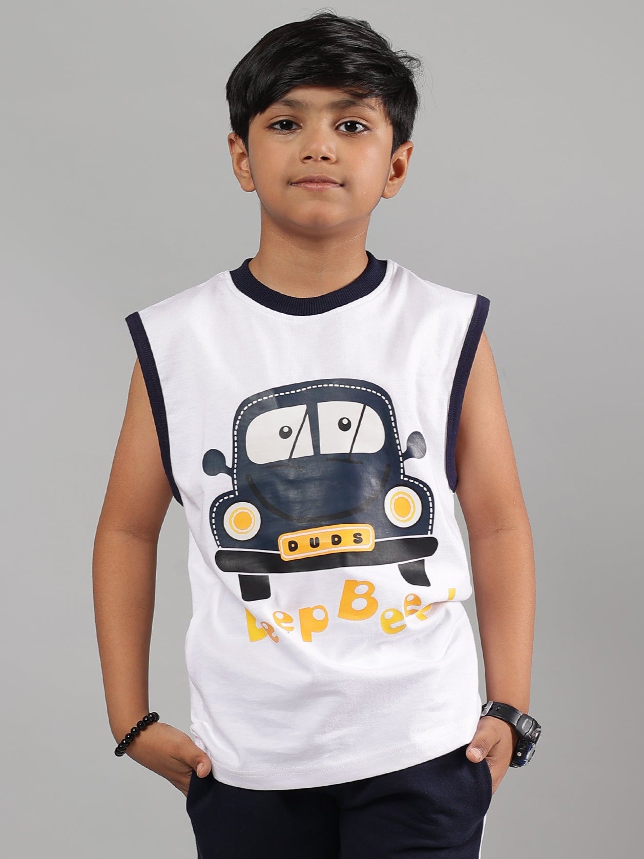 BEEP BEEP T-SHIRT FOR BOYS & GIRLS (WHITE)