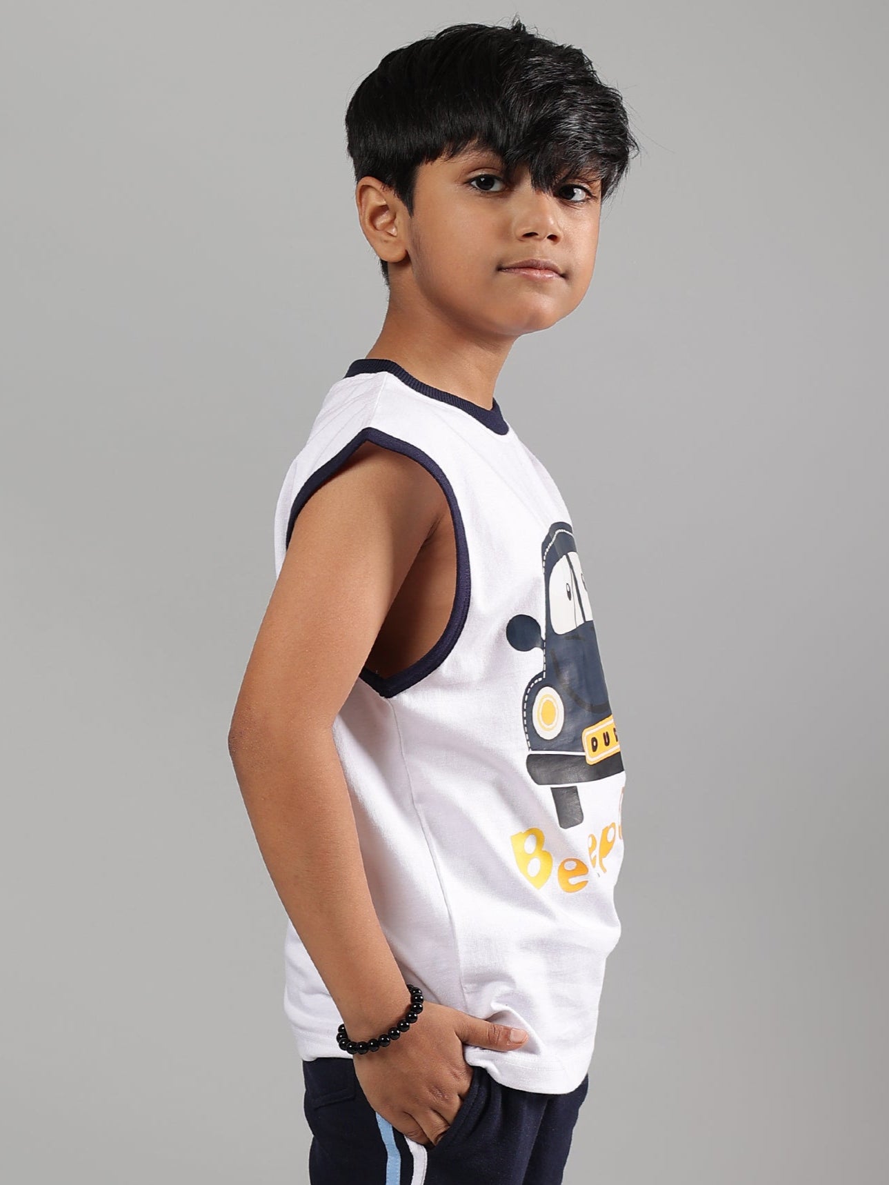 BEEP BEEP T-SHIRT FOR BOYS & GIRLS (WHITE)