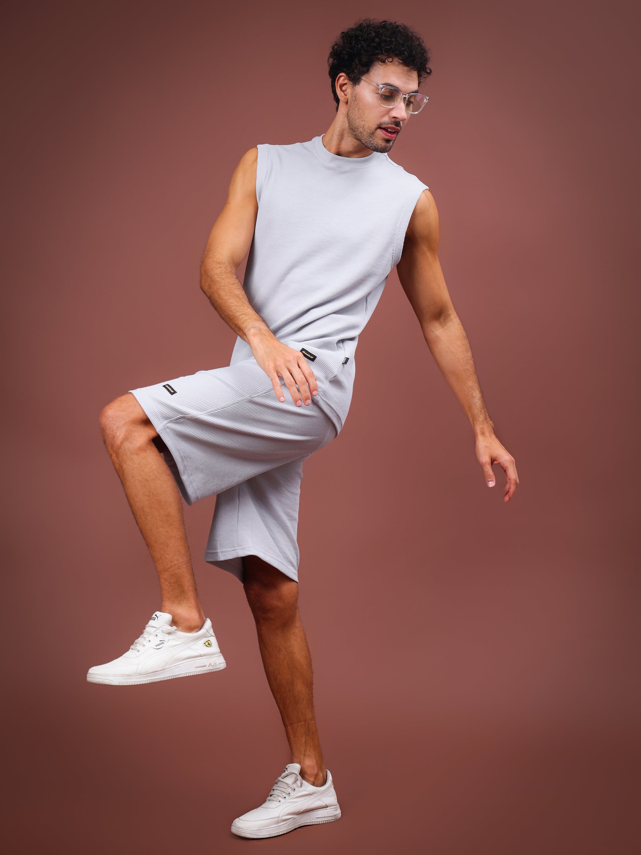 Low-key Solid  Co-Ord Set (Grey)