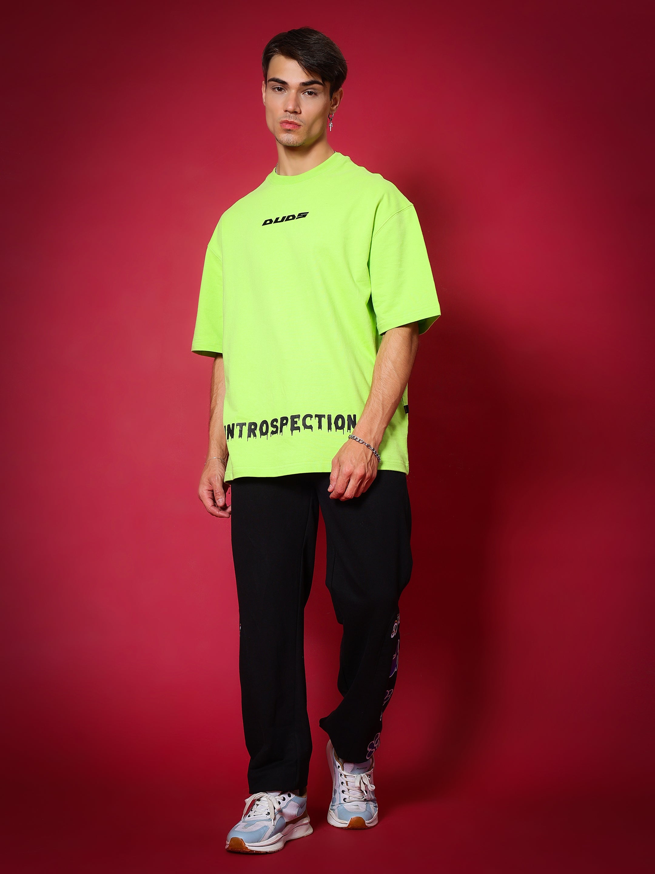 HAND GESTURES RELAXED PANT JOGGER (BLACK)