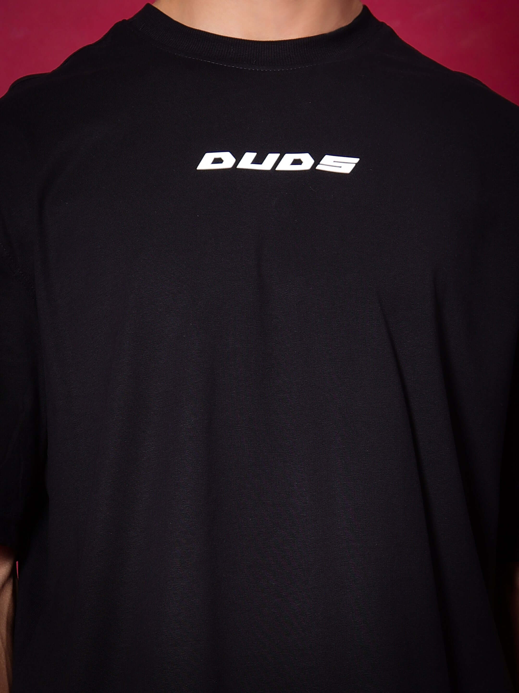 GLITTERED HD MOON OVER-SIZED T-SHIRT BLACK by WEAR DUDS, featuring bold streetwear style with unique graphic, premium cotton fabric.