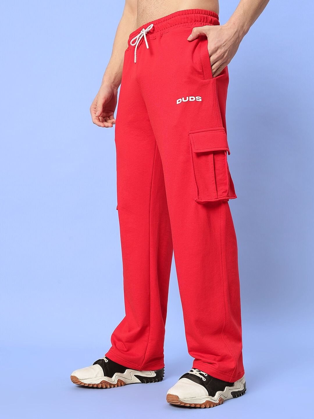 JESS 5 POCKET RELAXED FIT JOGGERS (RED)