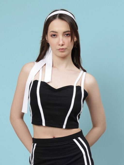 WOMEN'S SIMONE CROP-TOP (BLACK)