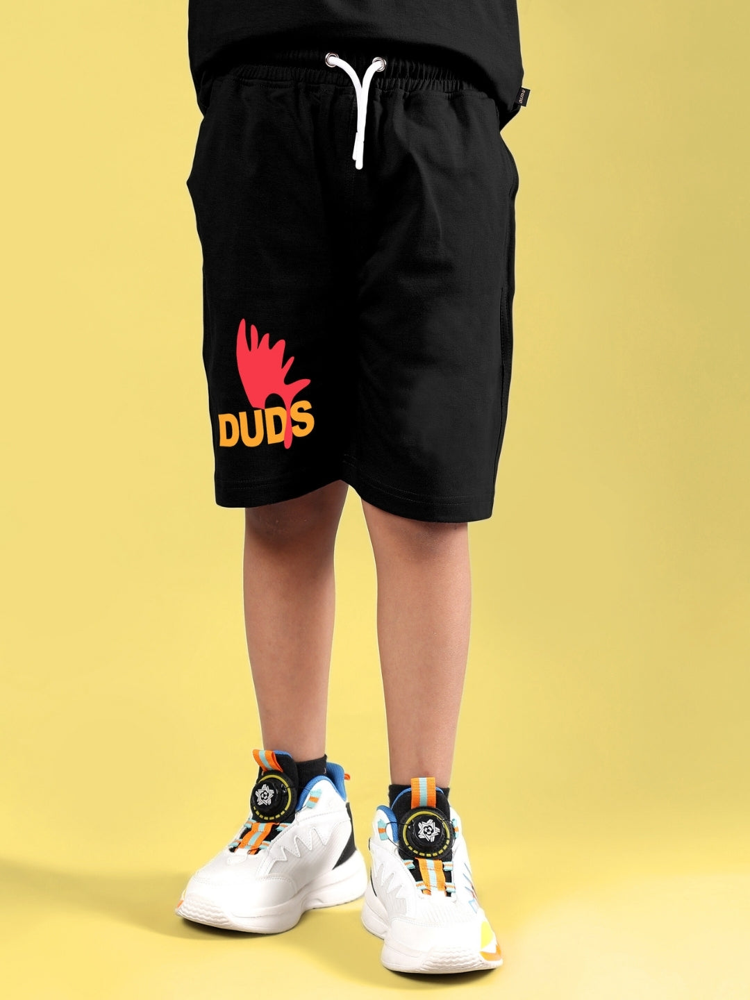 FUNNY CHICKEN PRINTED SHORTS FOR BOYS & GIRLS (BLACK)