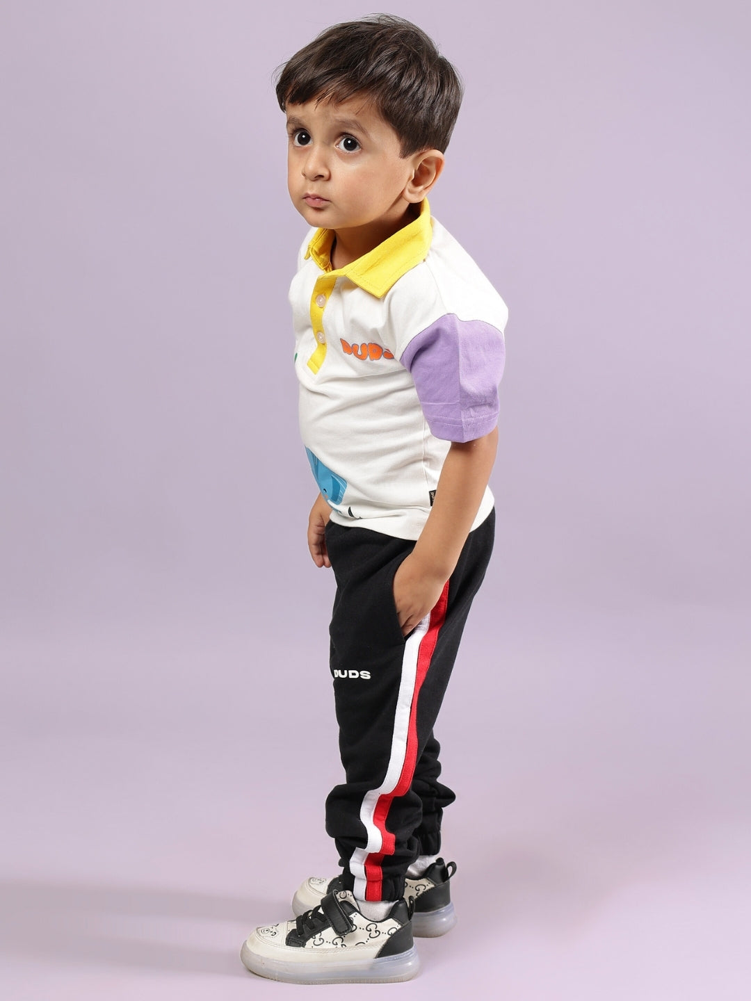 BORNEO CO-ORD FOR BOYS & GIRLS (OFF WHITE-BLACK)
