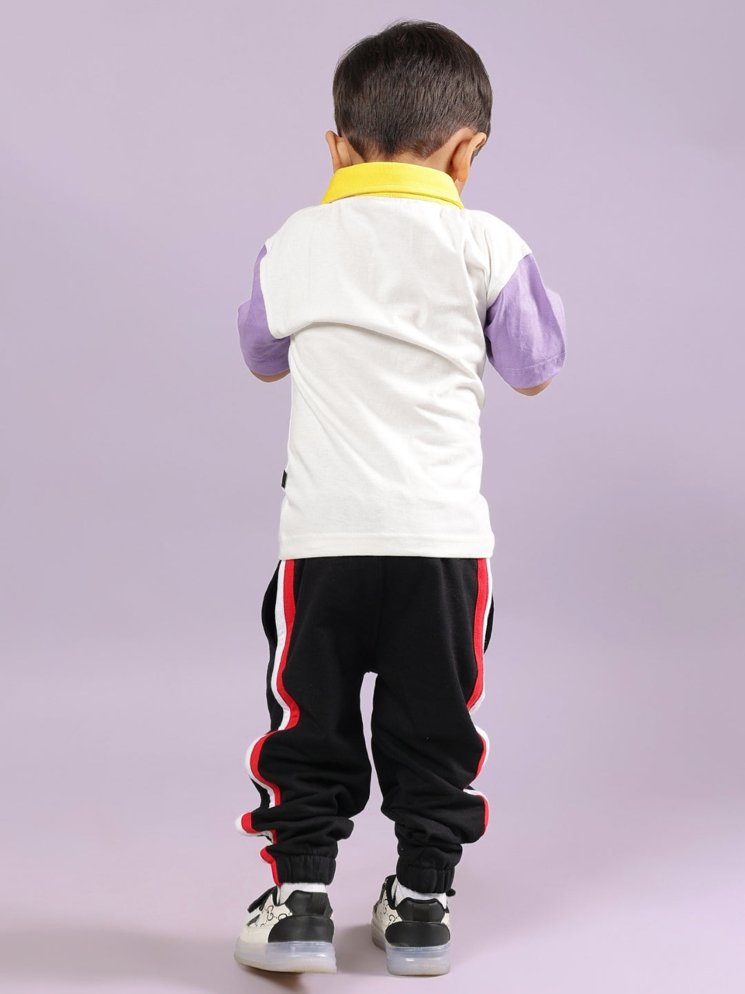BORNEO CO-ORD FOR BOYS & GIRLS (OFF WHITE-BLACK)