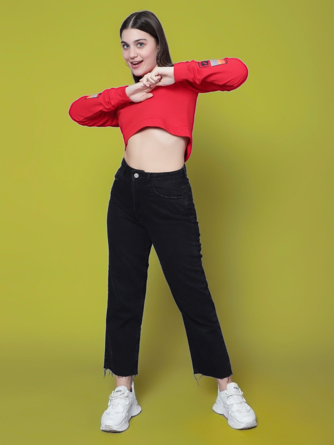 WOMEN'S UNO DUDS CROP-TOP (RED)
