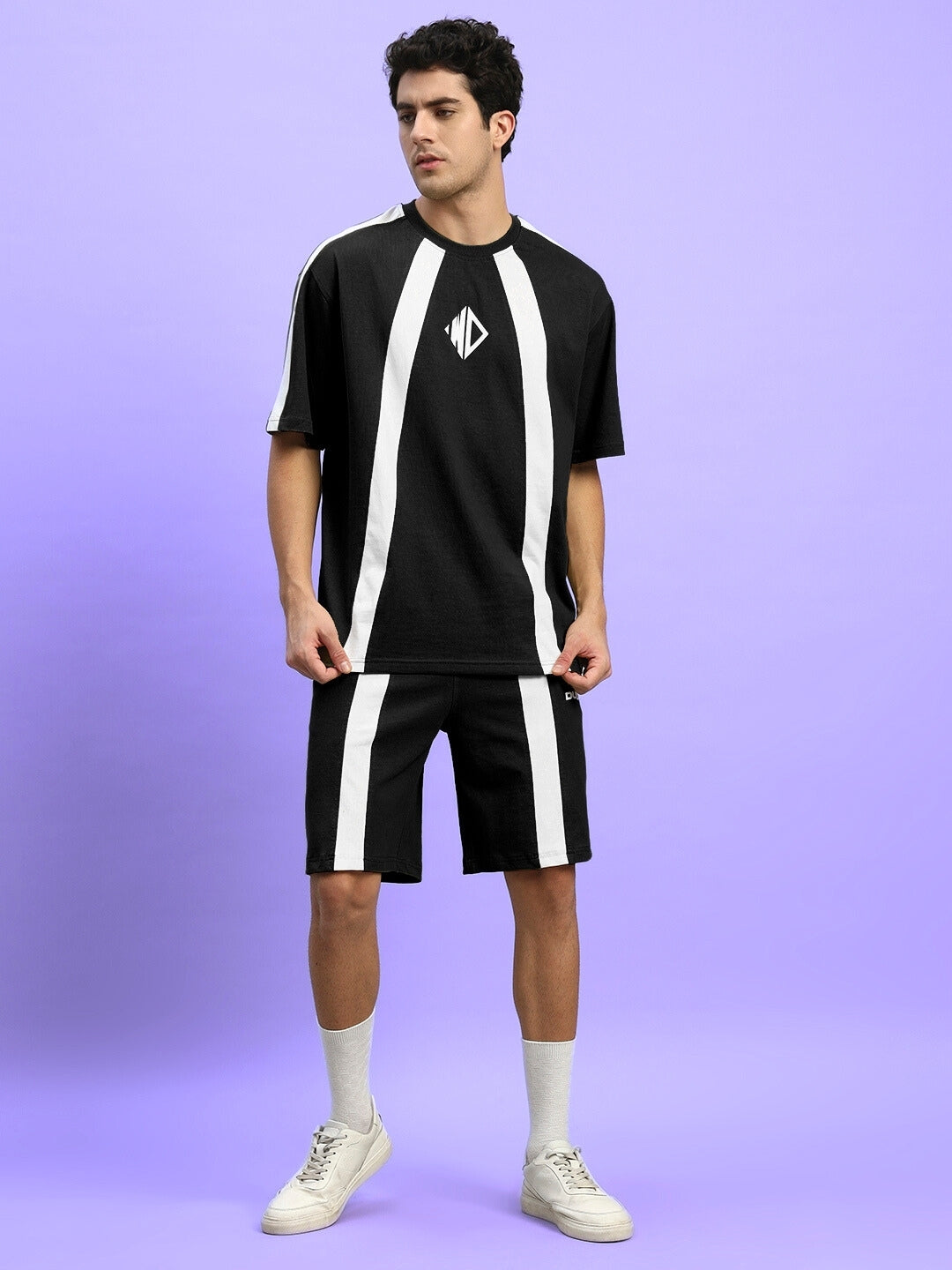 WIDELINE SUMMER CO-ORD SET (BLACK)