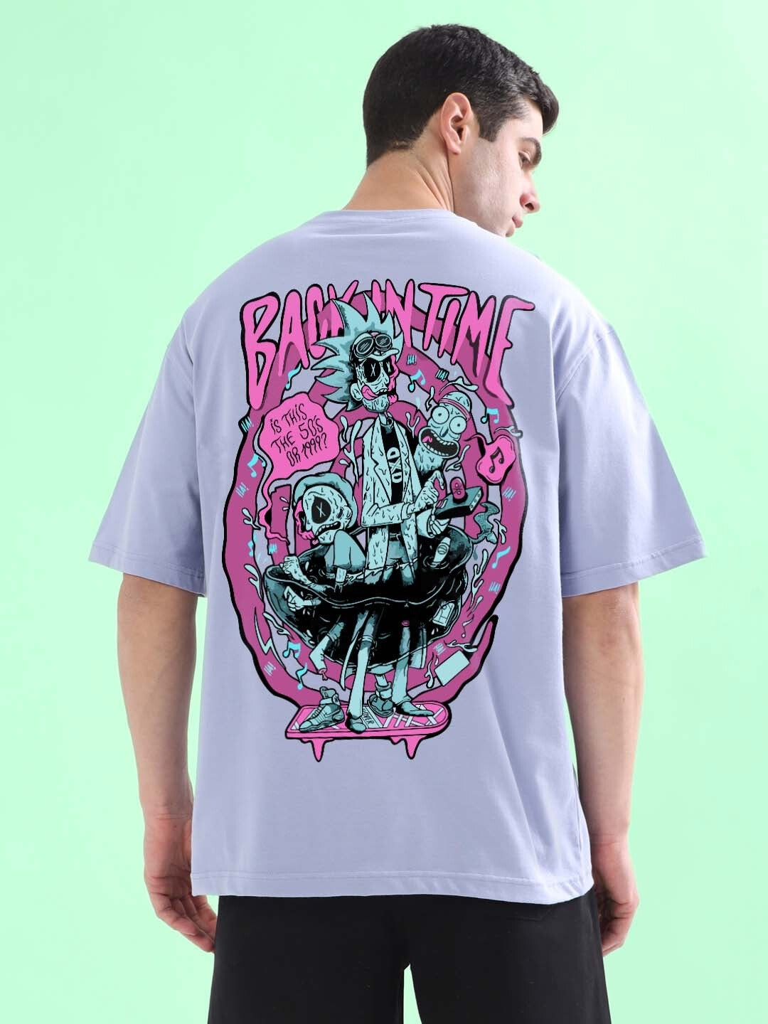 Back In Time Over-Sized T-Shirt (Lilac)