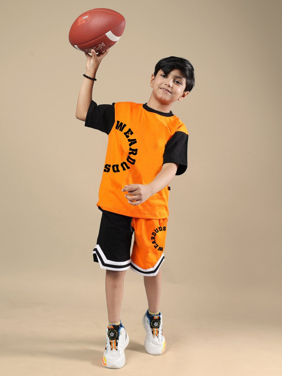 TRACK & FIELD CO-ORD FOR BOYS & GIRLS (ORANGE BLACK)