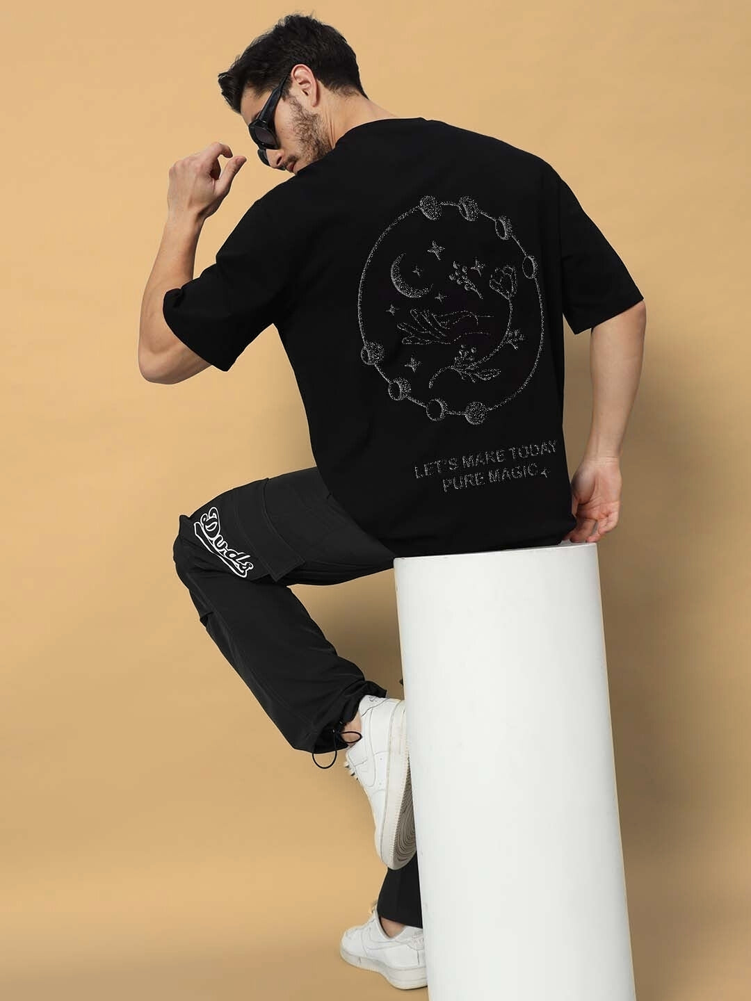 PURE MAGIC OVER-SIZED T-SHIRT (BLACK)