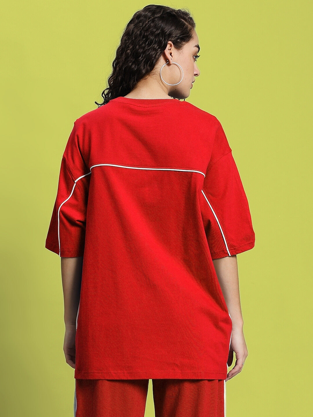 WOMEN'S INDY OVER-SIZED CLASSIC T-SHIRT (RED)