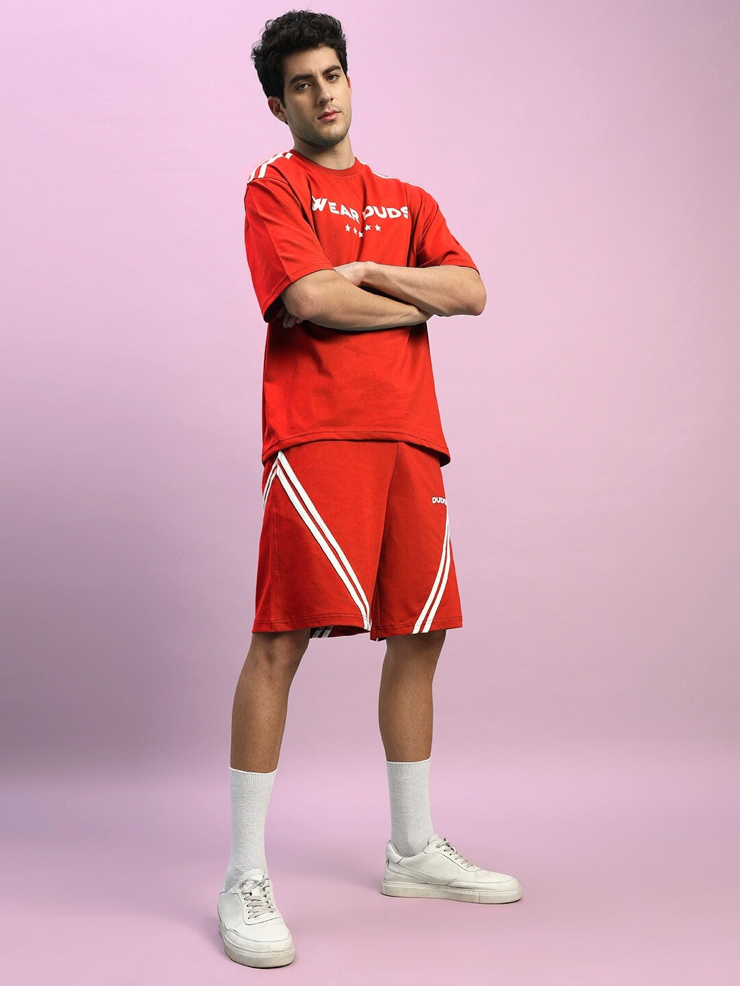 STAR JUMPER SUMMER CO-ORD SET (RED)
