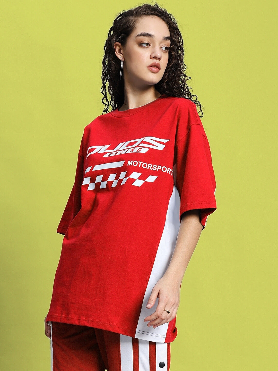 WOMEN'S INDY OVER-SIZED CLASSIC T-SHIRT (RED)