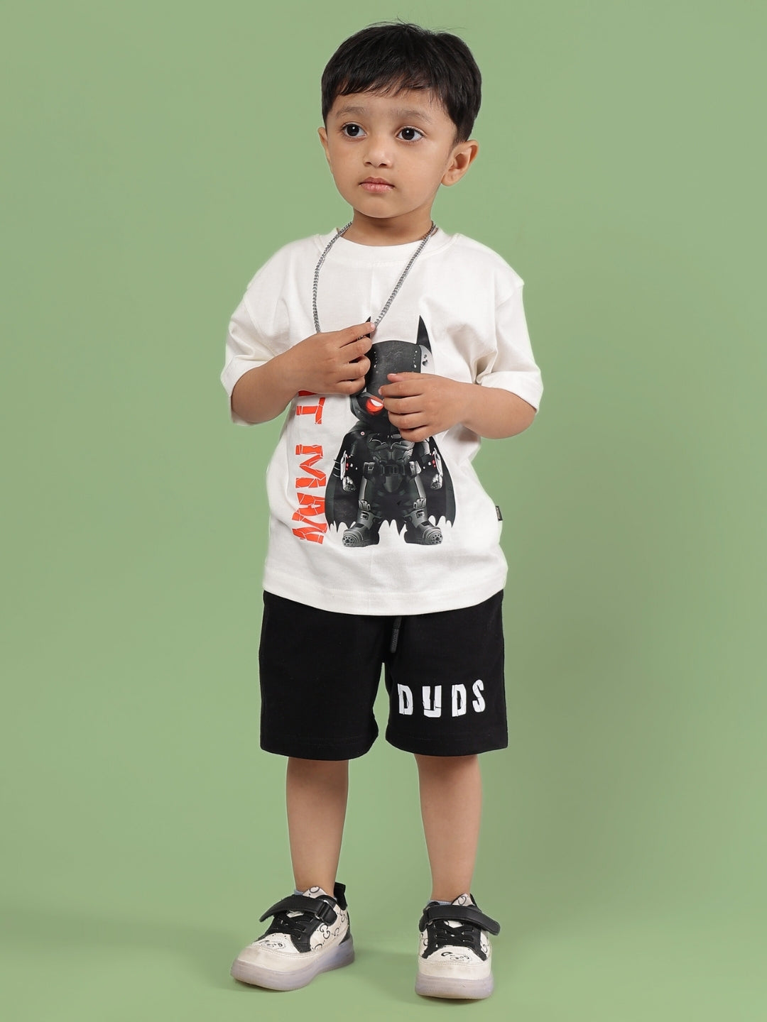ROBIN CO-ORD FOR BOYS & GIRLS (OFF WHITE-BLACK)