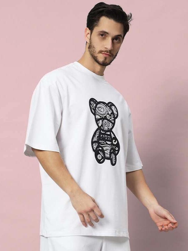 SHIMMY OVER-SIZED T-SHIRT (WHITE)