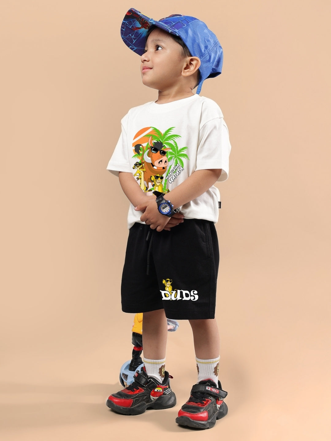 HAKUNA MATATA CO-ORD FOR BOYS & GIRLS (OFF WHITE-BLACK)
