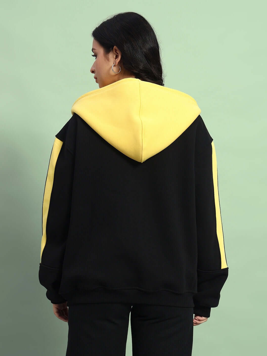 WOMEN'S CRUISER COLORBLOCK HOODIE (BLACK-YELLOW)