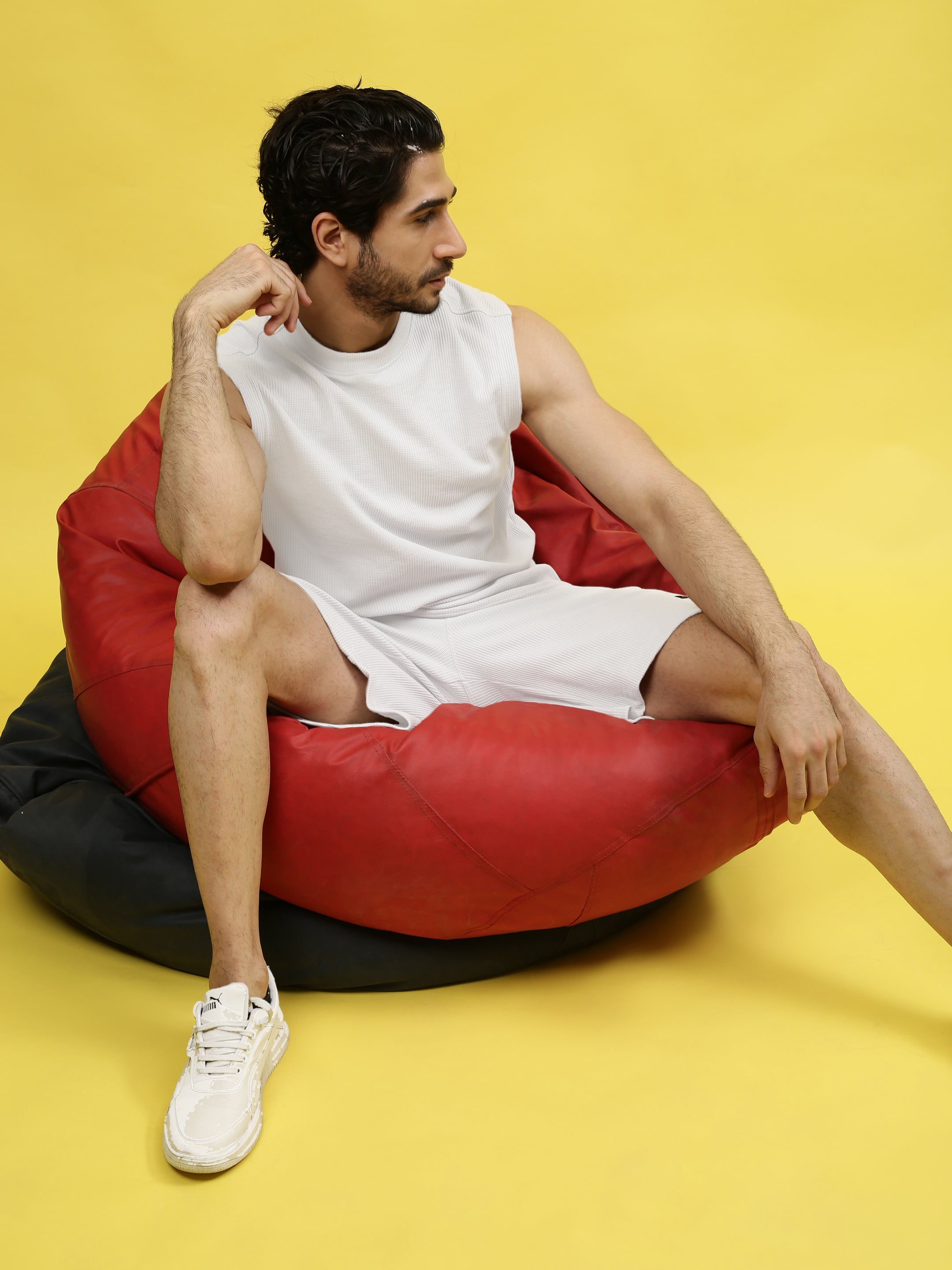 Low-key Solid  Co-Ord Set (Off-White)