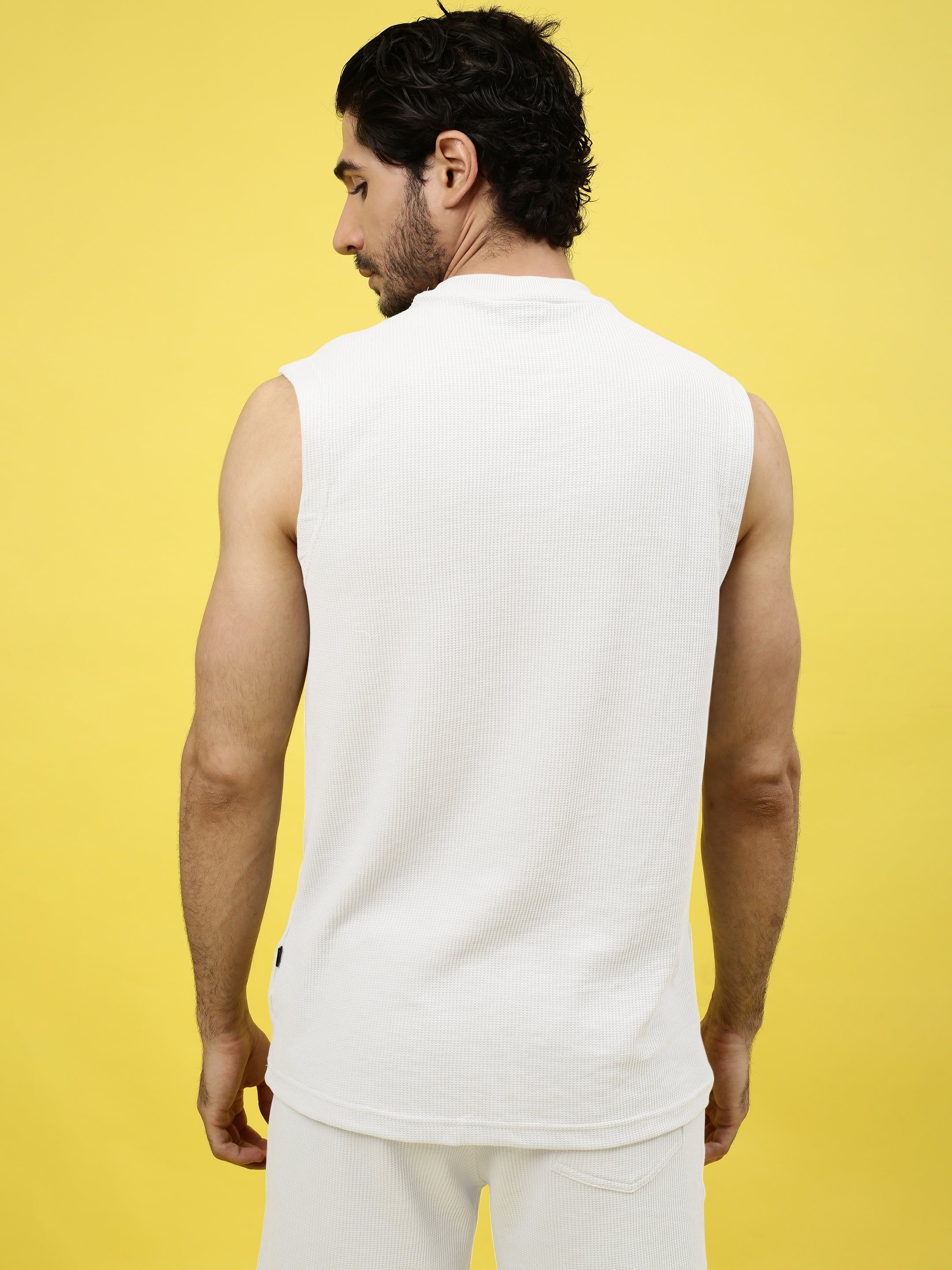 Low-key Solid  Co-Ord Set (Off-White)