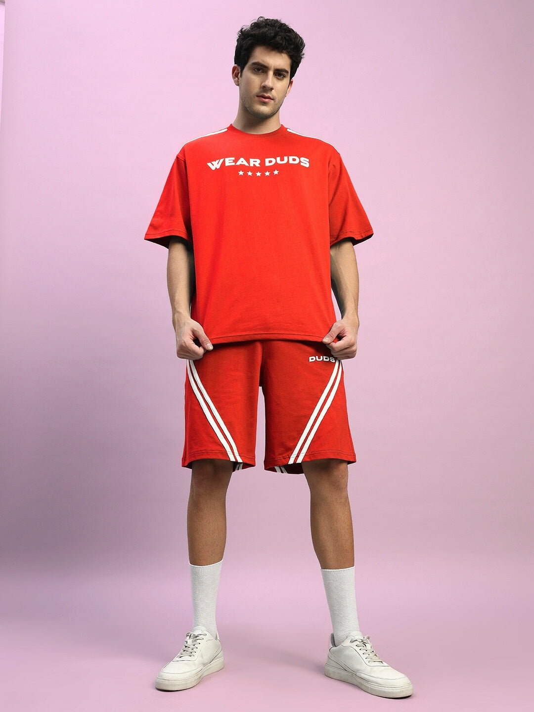 STAR JUMPER SUMMER CO-ORD SET (RED)