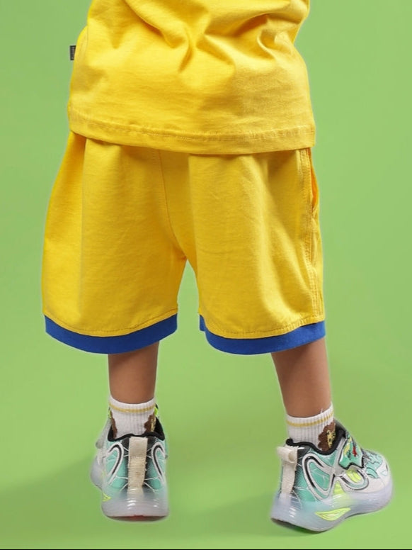 SUPER HERO SHORTS FOR BOYS & GIRLS (YELLOW)