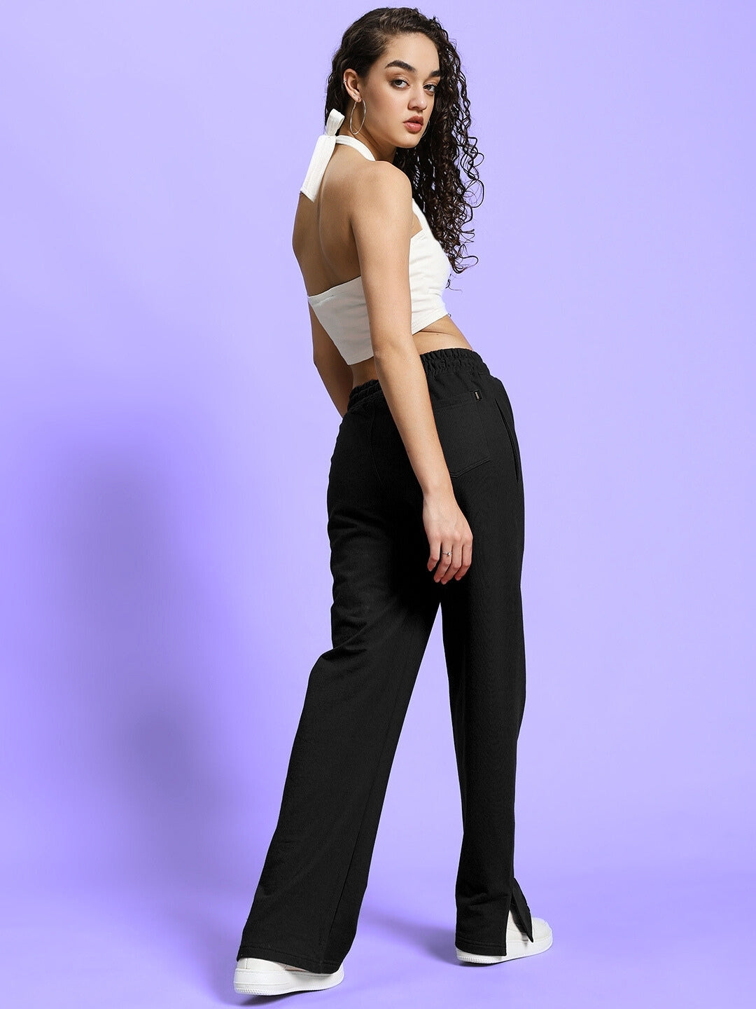 WOMEN'S ANISSA CO-ORD SET (BLACK-OFF WHITE)
