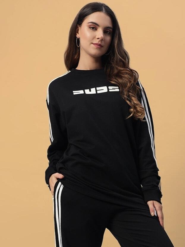 Women's Parka Oversized CO-Ord Set (Black)