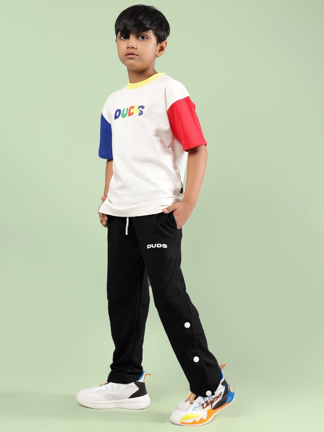 ADONIS CO-ORD FOR BOYS & GIRLS (OFF WHITE-BLACK)