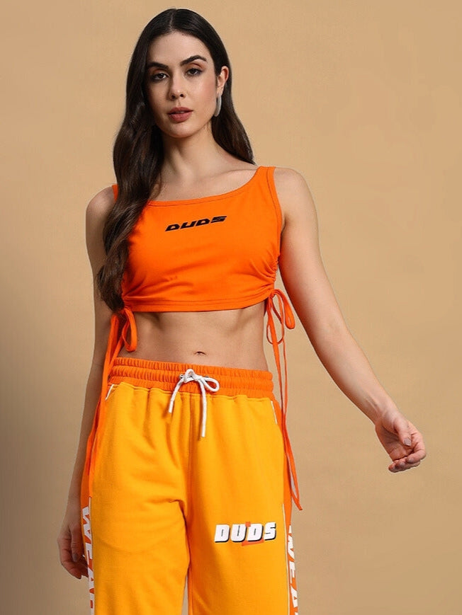 Women's Squeeze Crop-Top (Orange)