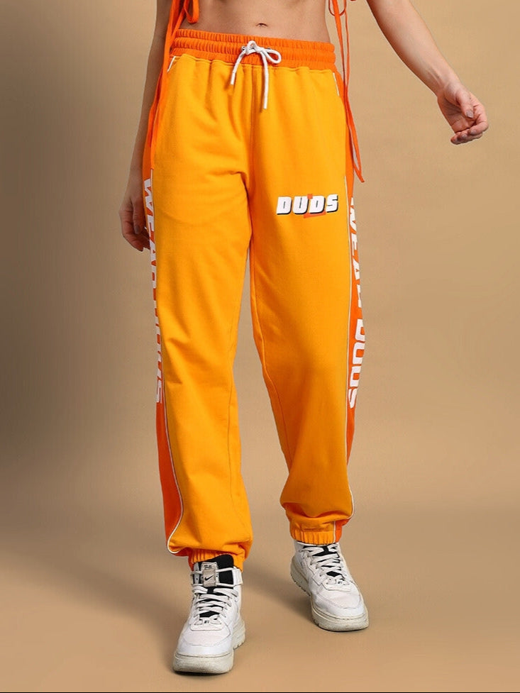 WOMEN'S PEPPY JOGGERS (YELLOW-ORANGE)