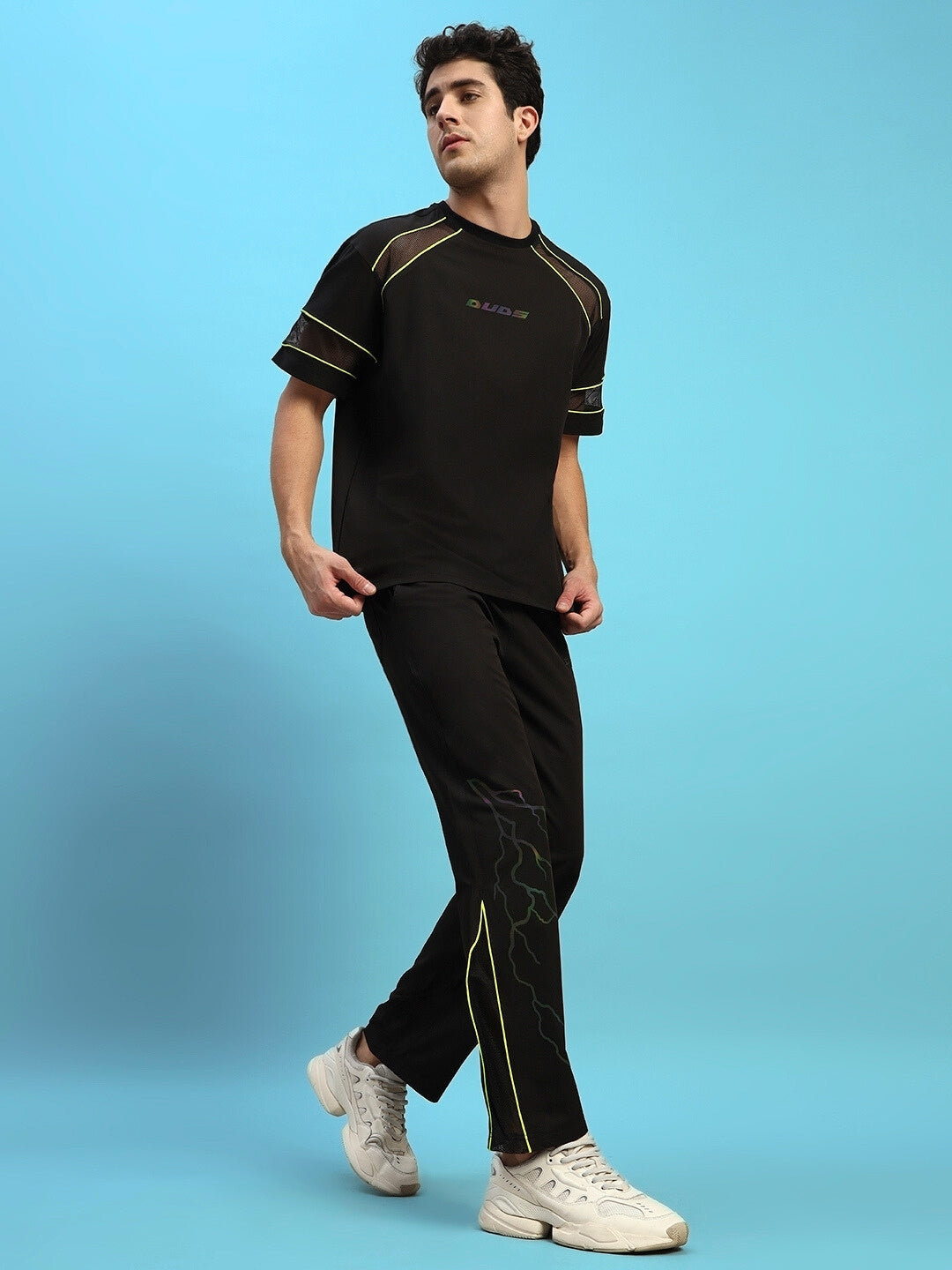SALVO REFLECTOR  CO-ORD SET (BLACK)