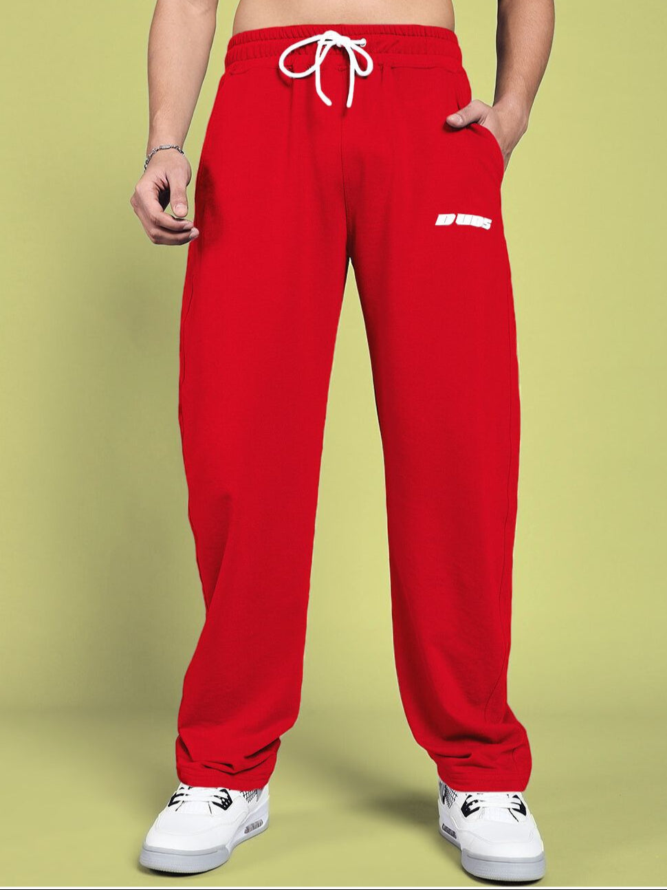 VANILLA RELAXED-FIT JOGGERS (RED)