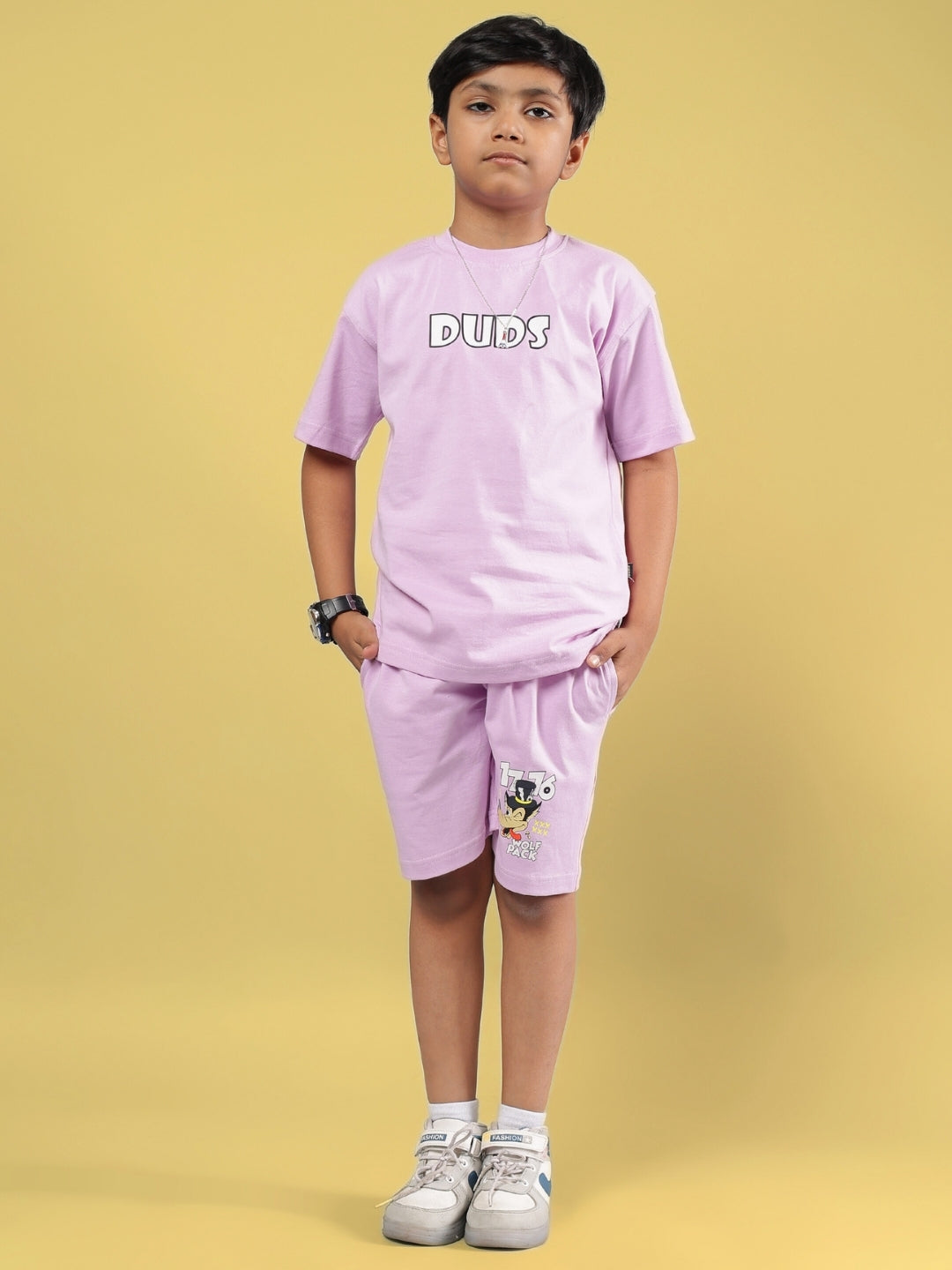 WOLF PACK CO-ORD FOR BOYS & GIRLS (LILAC)