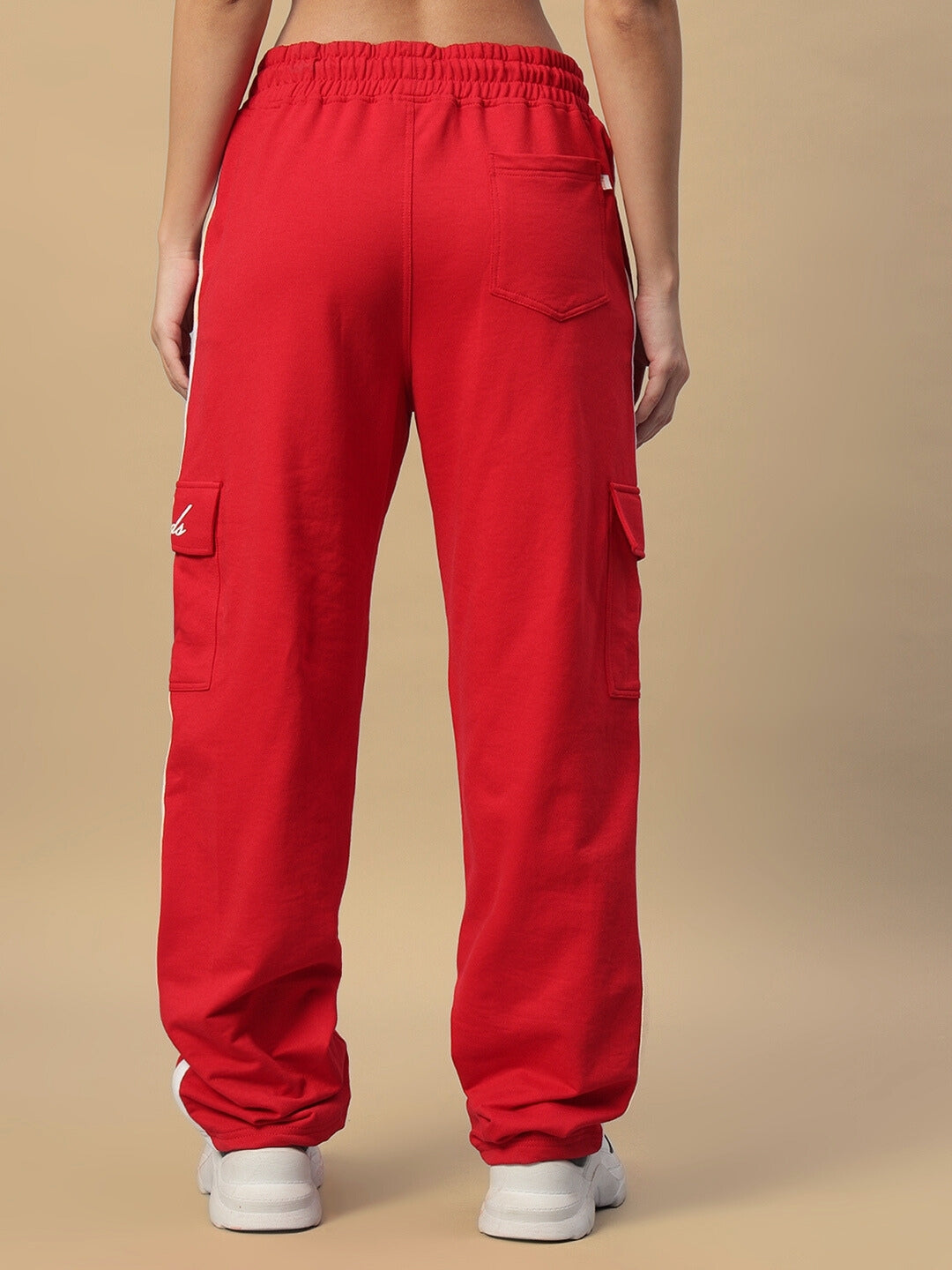WOMEN'S SCOTIA STRIPE JOGGERS (RED)