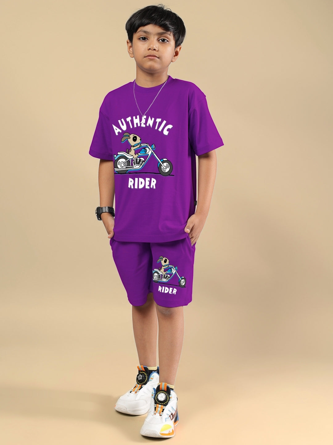 AUTHENTIC RIDER SHORTS FOR BOYS & GIRLS (PURPLE)