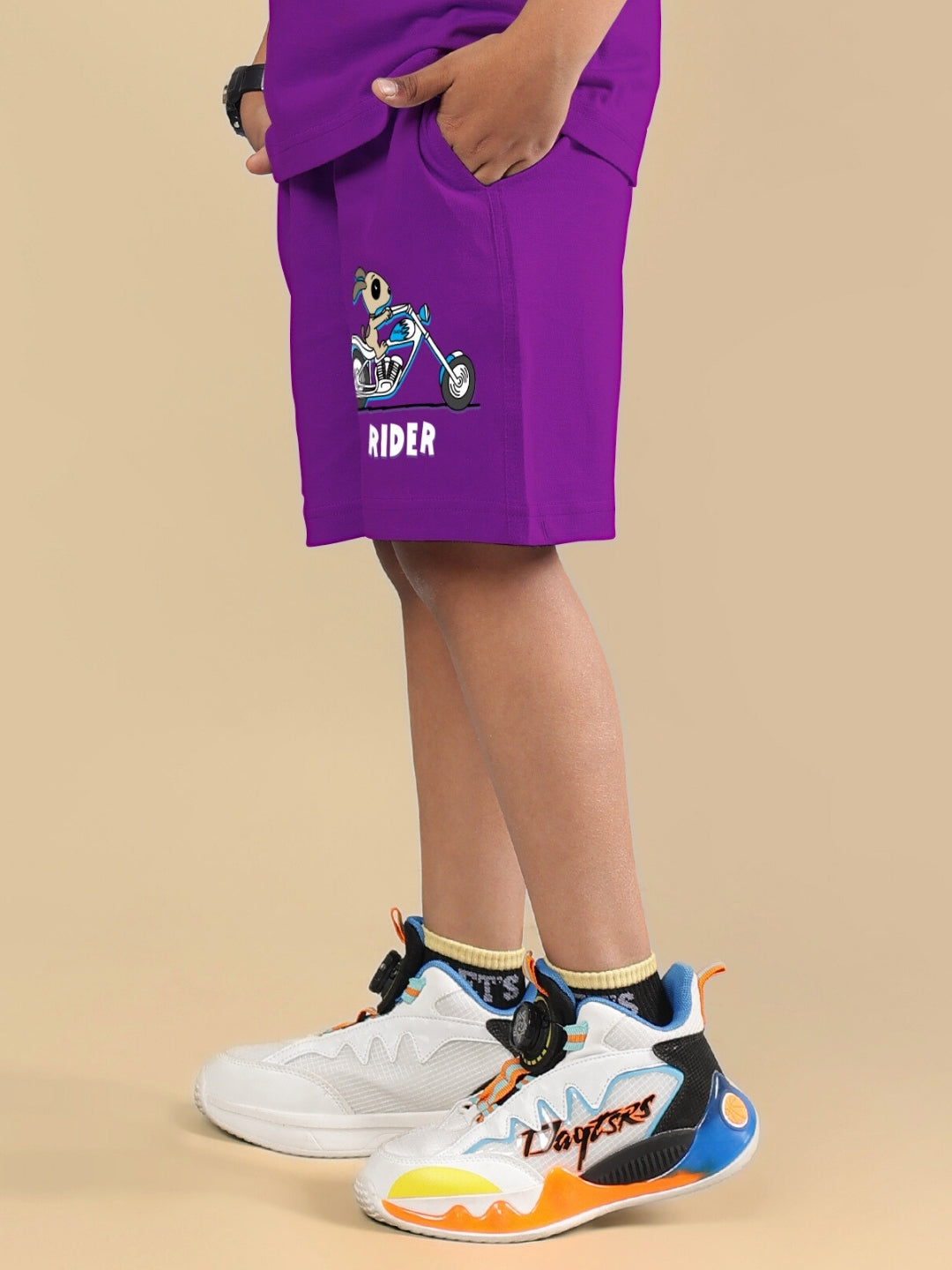 AUTHENTIC RIDER SHORTS FOR BOYS & GIRLS (PURPLE)