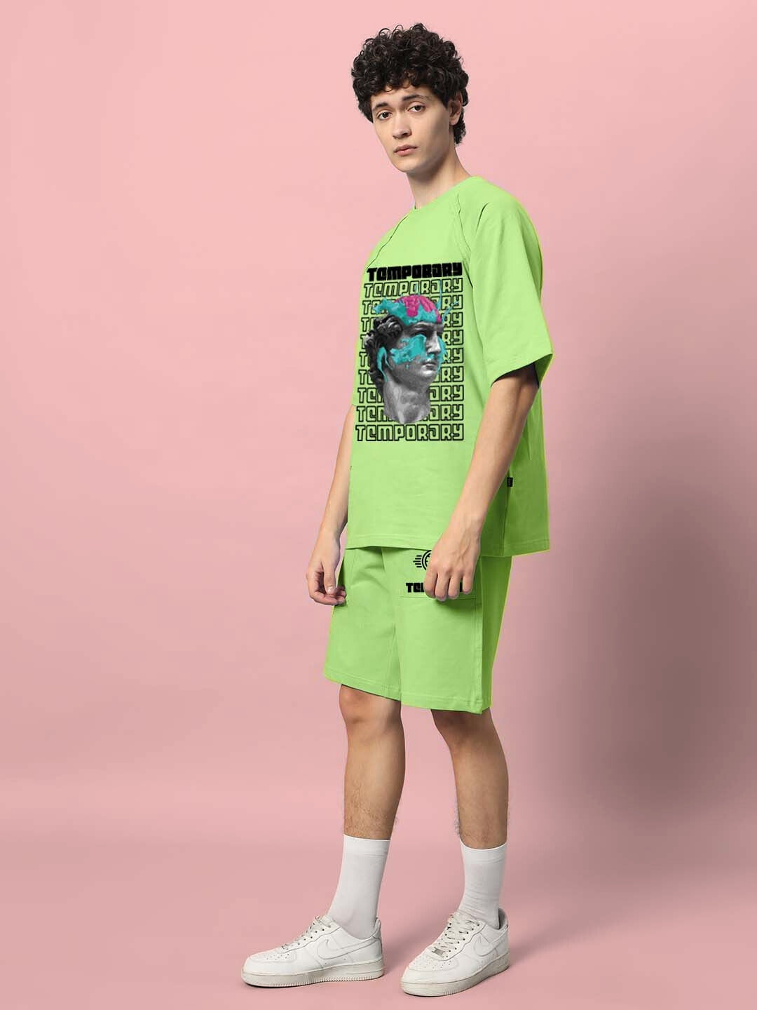 Temporary Co-Ord Set with Print (Neon Green)