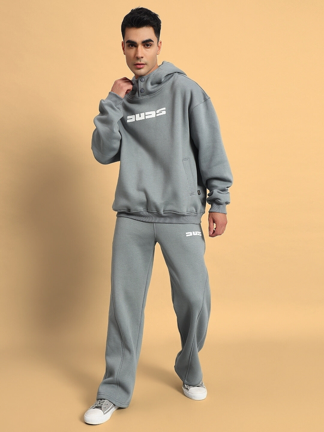 SHOOTER FLEECE HOODIE (GREY)
