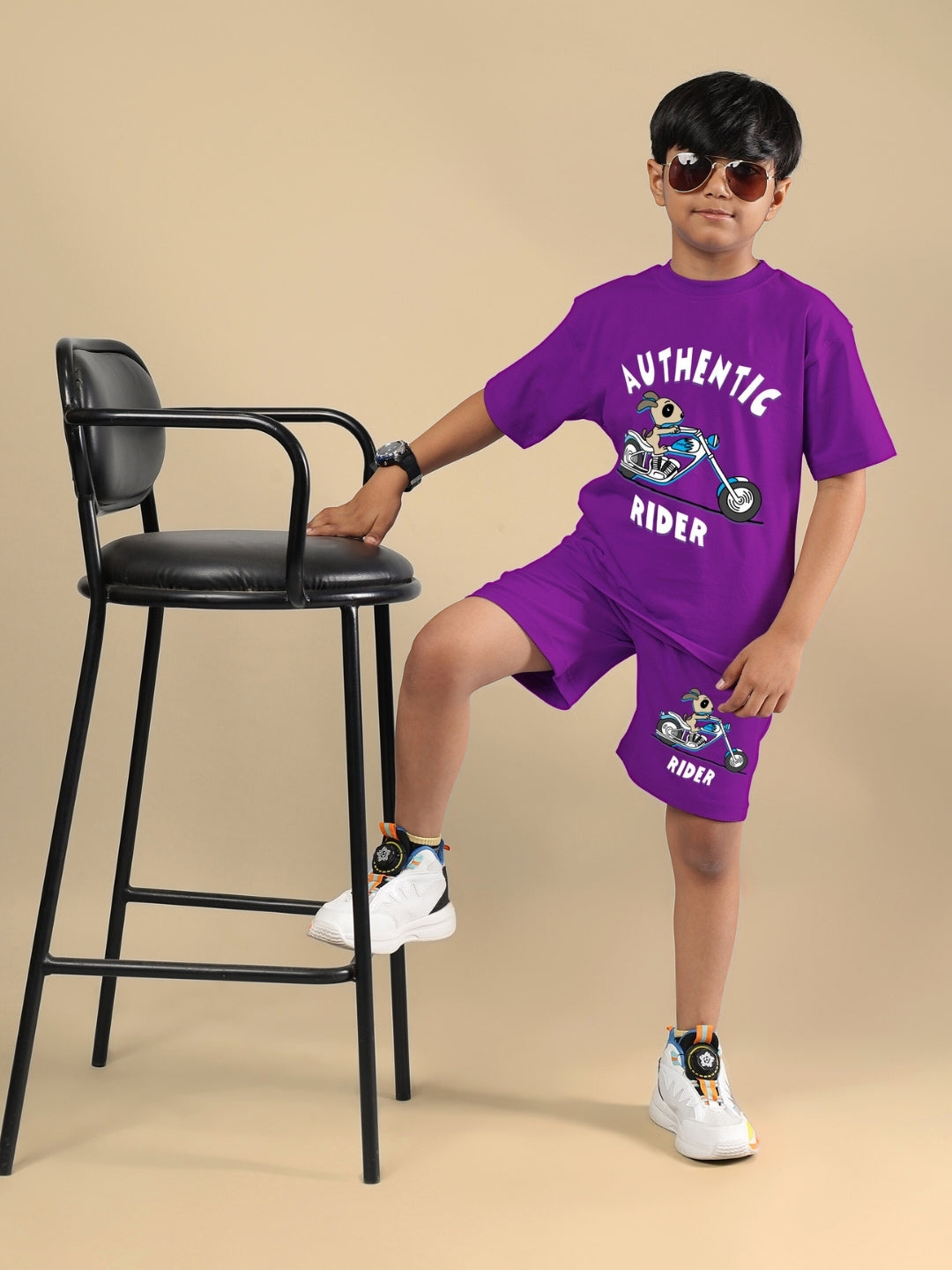 AUTHENTIC RIDER SHORTS FOR BOYS & GIRLS (PURPLE)