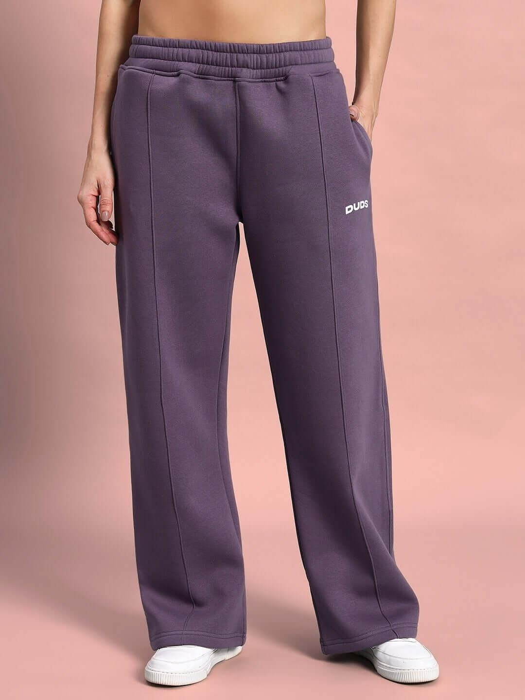 Women's Casper Fleece Jogger in Violet, featuring a comfortable fit and elastic waistband, perfect for casual wear.